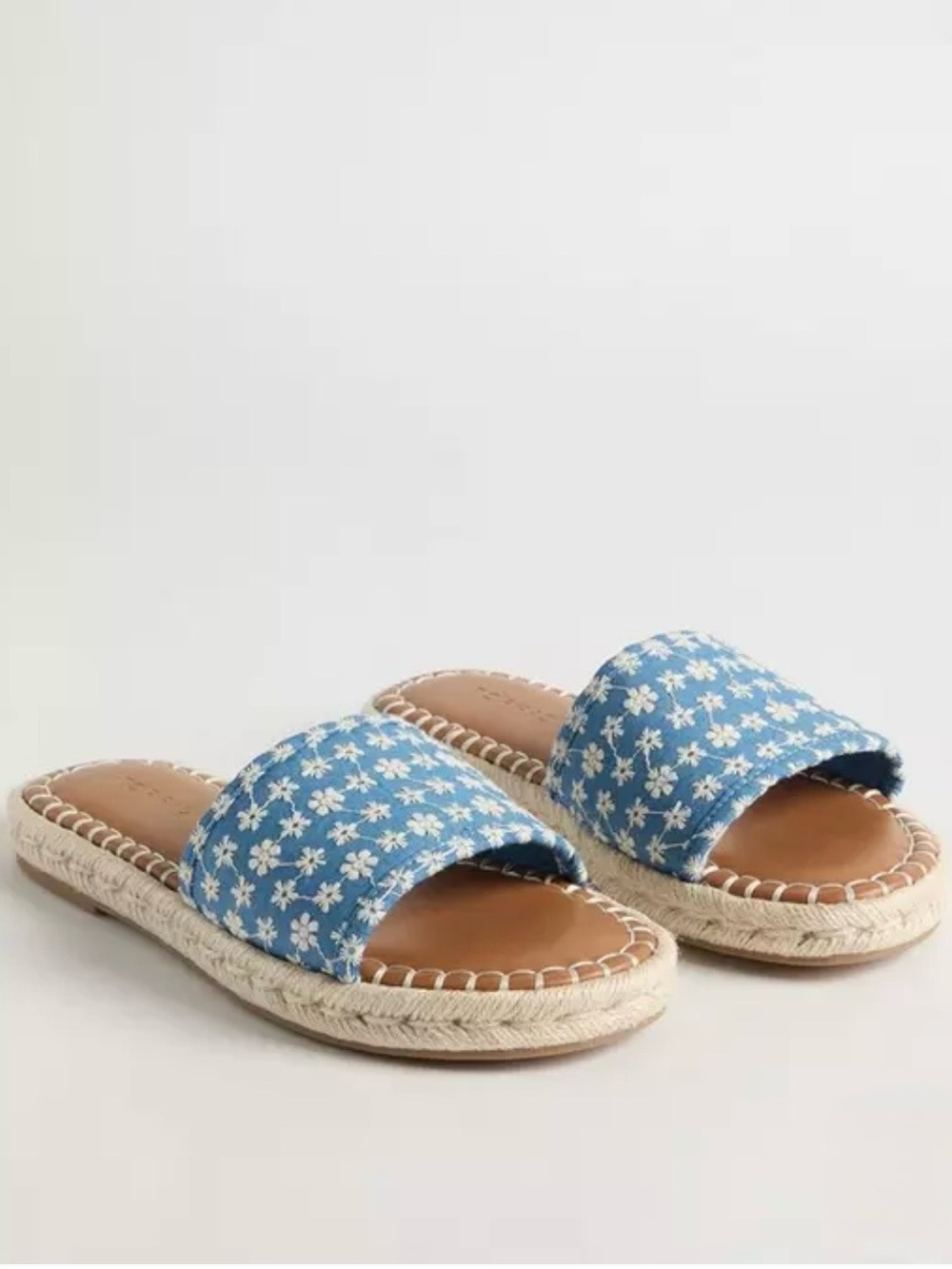 Torrid Blue Floral Slide Summer Sandals